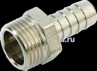 Штуцер с наружной резьбой никелированный 1/2" x Ø10