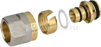 Адаптер Euroconus для металлопластиковой трубы никелированный 3/4"(&#216;18) x &#216;16