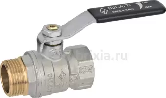 Kpaн шаровой Вн—Нар 1"1/2 стальной рычаг