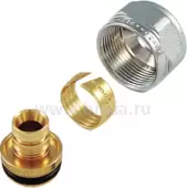 Адаптер для PEX трубы хромированный M24(&#216;19) x &#216;16*2,2