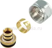 Адаптер Euroconus для металлопластиковой трубы хромированный 3/4"(&#216;18) x &#216;16