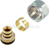 Адаптер Euroconus для металлопластиковой трубы хромированный 3/4"(Ø18) x Ø16