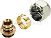Адаптер Euroconus для металлопластиковой трубы никелированный 3/4"(Ø18) x Ø20