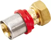 Пресс соединитель с накидной гайкой 3/4" x &#216;16