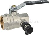 Kpaн шаровой Вн—Вн 1/2" со спускным клапаном, стальной рычаг