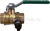Kpaн шаровой Вн—Вн 3/4" со спускным клапаном, стальной рычаг